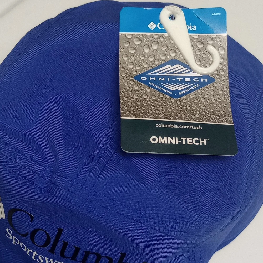 🆕 COLUMBIA OMNI-TECH BLUE FLEECE LINED WATERPROOF UNISEX BALL HAT